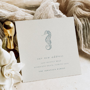 Faire-part Cheval de mer côtier Changement d'adresse Déménage