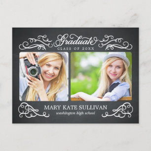 Faire-part Chic Graduation de Chalkboard