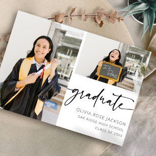 Faire-part Chic Modern Script 2 - Diplôme photo