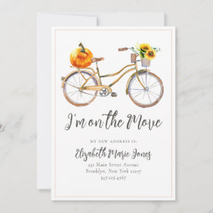 Faire-part Chic On Move Citrouille Sunflower Bicycle Moving