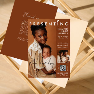 Faire-part Chic Photo Magazine Couverture bébé naissance