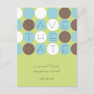 Faire-part Chitron Dots Enregistrer la date Carte postale (pe