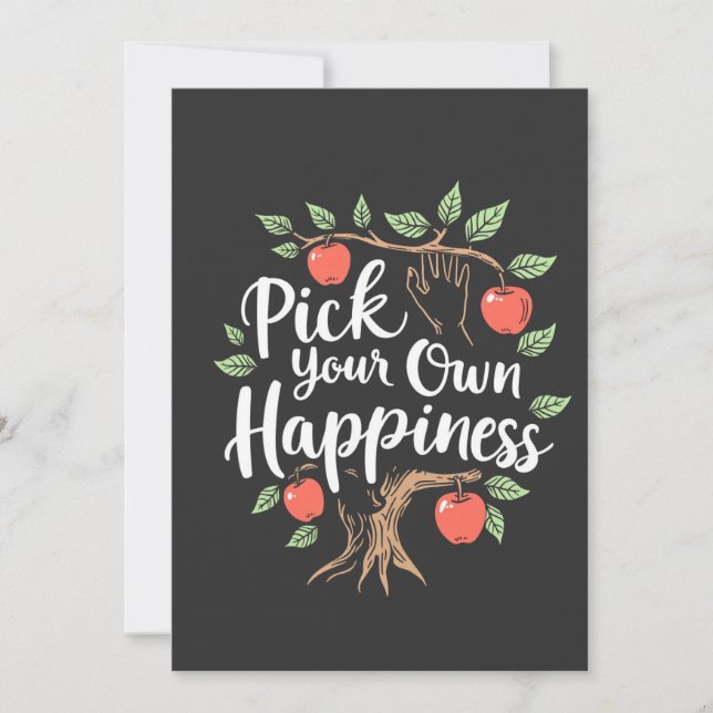 Faire-part Choisissez votre propre bonheur Pomme saison de cu (Devant)