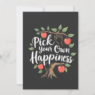 Faire-part Choisissez votre propre bonheur Pomme saison de cu