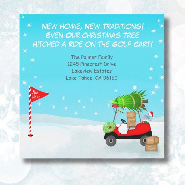 Faire-part Christmas Golf Cart With Moving Boxes Golf  (Créateur téléchargé)