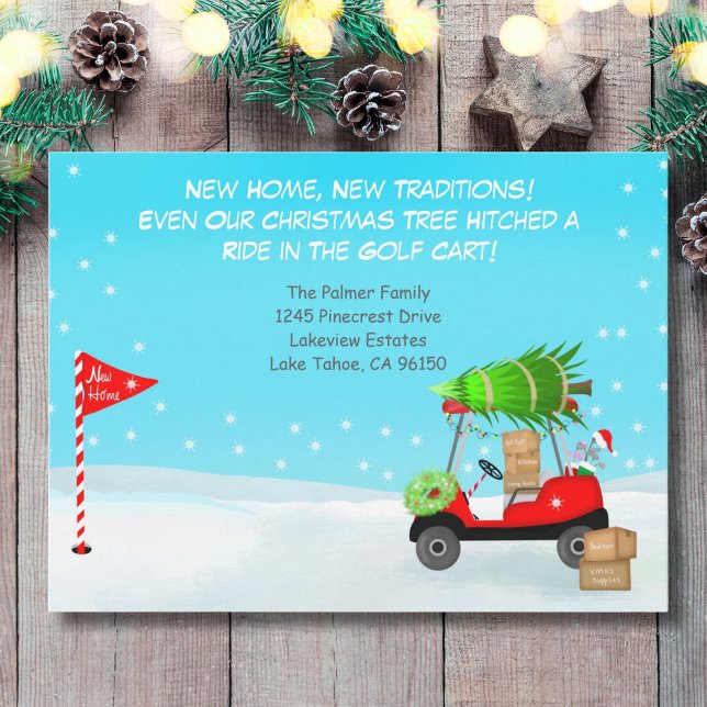 Faire-part Christmas Golf Cart With Moving Boxes Golf  (Créateur téléchargé)