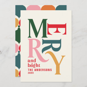 Faire-part Chritsmas vintages colorés