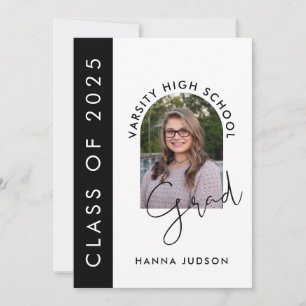 Faire-part Classe De 2025 Moderne Photo Graduation Open House