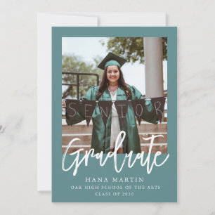 Faire-part Classe De Diplôme Photo Simple De 2025