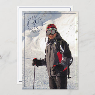 Faire-part Classe de photo de grade moderne Marine Typographi