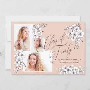 Faire-part Classe florale illustrée à la main de 2019