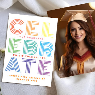 Faire-part Classe moderne Colorful modifiable de GRAD 202Y
