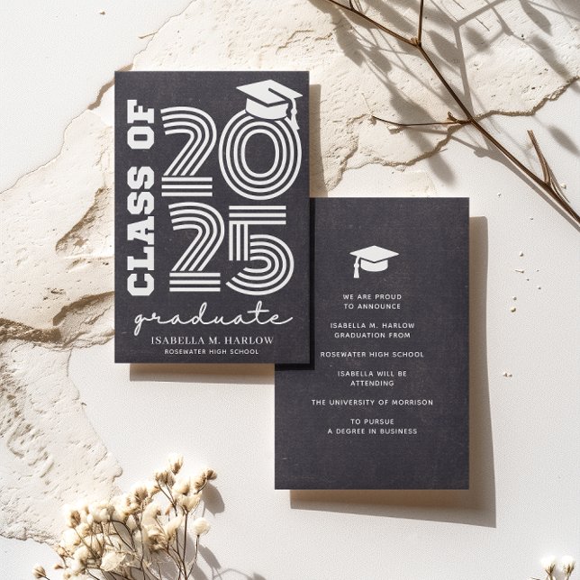 Faire-part Classe rétrograde de 2025 Ecole secondaire (Créateur téléchargé)