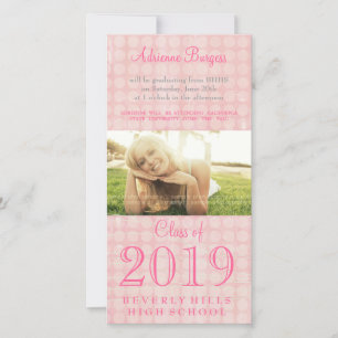 Faire-part Classe supérieure d'obtention du diplôme de filles