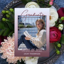 Classy Chic Ombre Mauve Taupe Rose foncé Graduatio