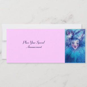 FAIRE-PART CLOWN EN BLEU