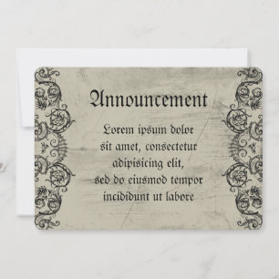 Faire-part Coeur ornemental Grotesque