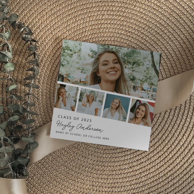 Faire-part Collage de 5 photos Modern Strip (Créateur téléchargé)