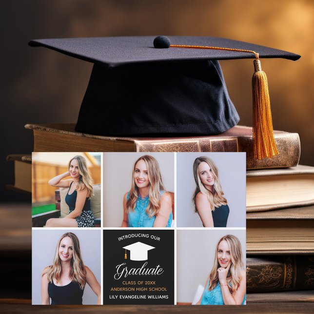 Faire-part Collage de photos de fin d'études 2025 (Créateur téléchargé)