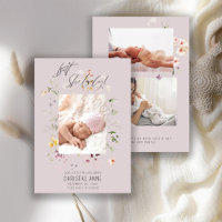Collage de photos de nouveau-né Fleur sauvage Lila