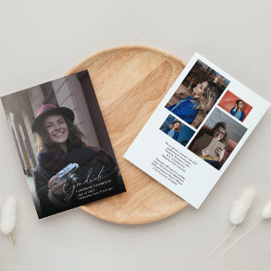 Faire-part Collage de photos de script simple