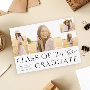 Faire-part Collage de photos de type simple pour la remise de