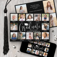 Collage de photos et légendes de remise de diplôme