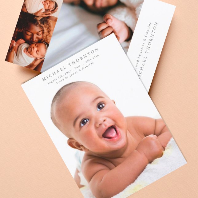 Faire-part collage photo en ligne bébé modifiable (Créateur téléchargé)