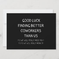 Collègue qui part Collègue qui part Blague Nouveau