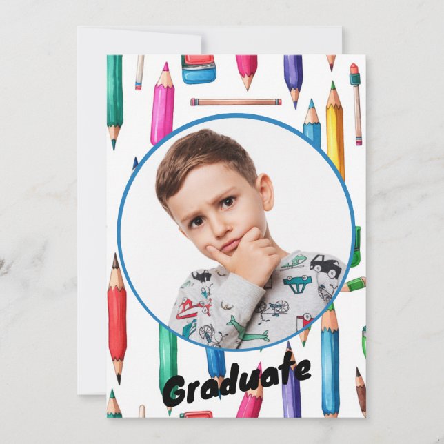 Faire-part coloré de la maternelle (Devant)