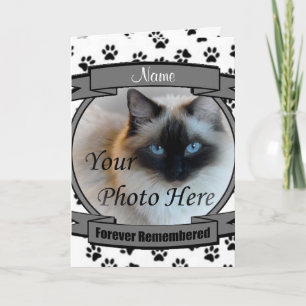 Faire-part commémoratif de chats - Pour toujours s