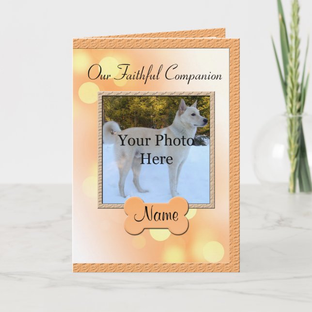 Faire-part commémoratif de chien - perte d'animal (Devant)