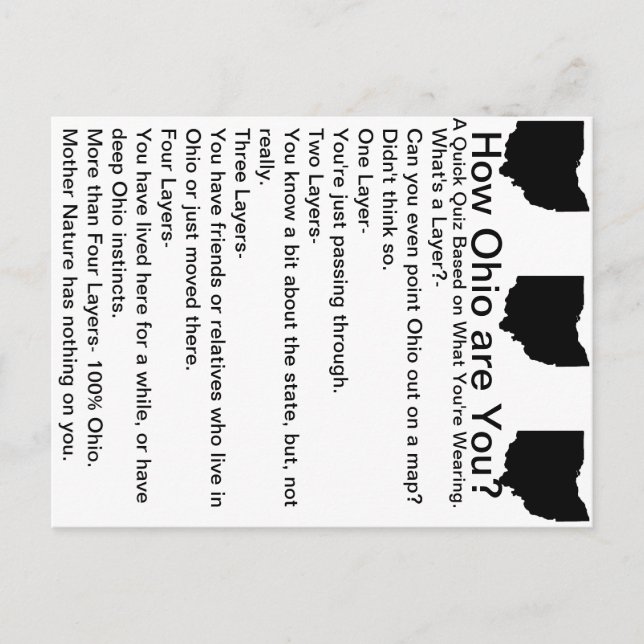 Faire-part Comment l'Ohio sont-ils vous ? Carte postale (Devant)