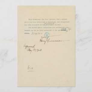 Faire-part Communiqué de presse annonçant la reconnaissance