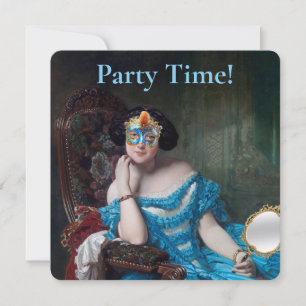 Faire-part Comtesse du temps de fête en masquerade 