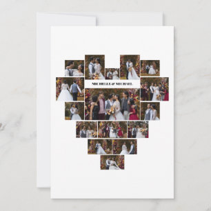 Faire-part Concevez Votre Propre Collage De Photos En Forme D