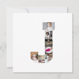 Faire-part Concevez votre propre lettre J Photo Collage