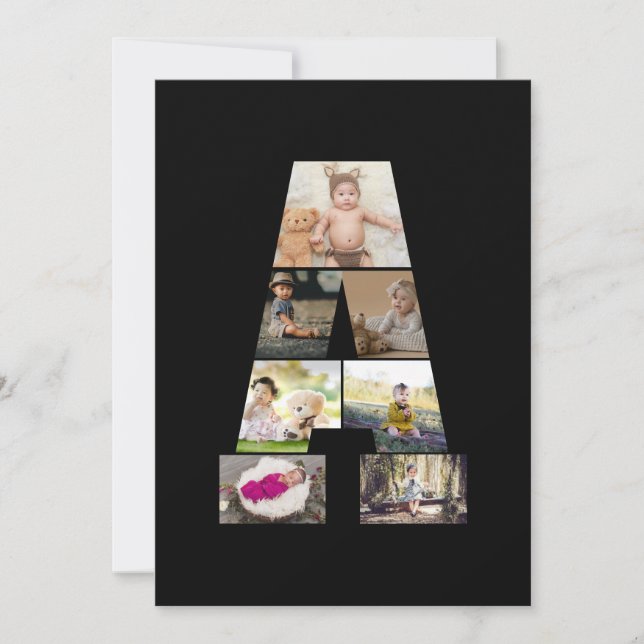 Faire-part Concevez votre propre lettre Un collage photo (Devant)