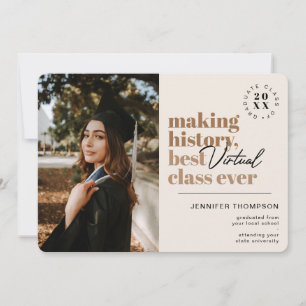 Faire-part Convid de diplômes de la meilleure classe virtuell