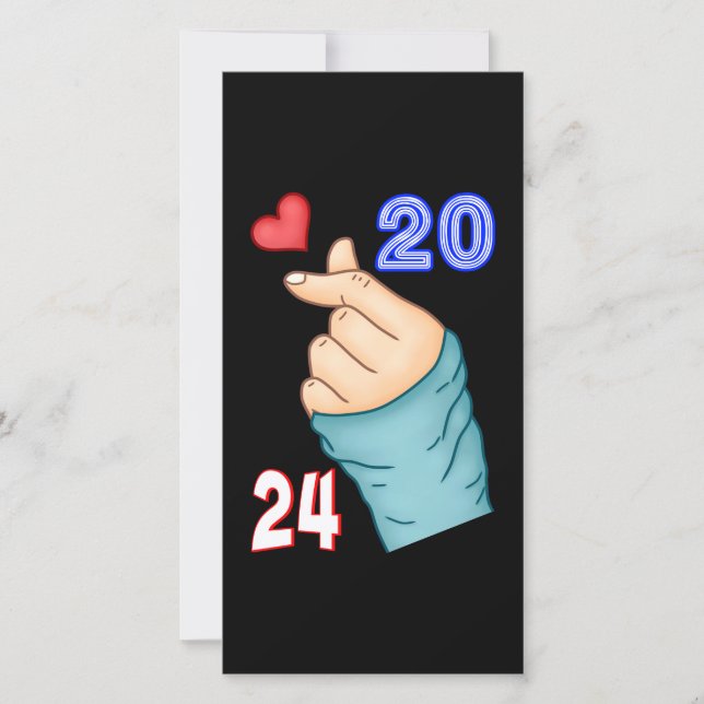 Faire-part Coréen Coeur 2024 (Devant)