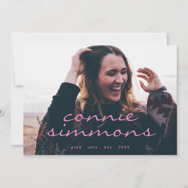 Faire-part Création Script Designer Grad Grad Grad Deux Photo (Devant)