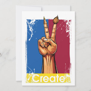 Faire-part Créer un signe de paix à la main pour l'art inspir