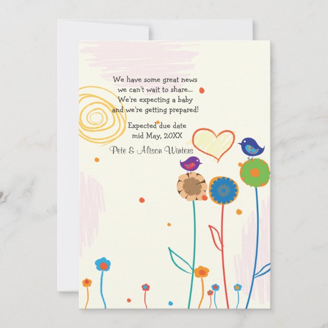 Faire-part croissante de grossesse (Devant)