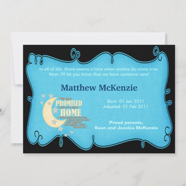 Faire-part d'adoption (Devant)