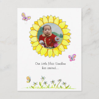 Faire-part d'adoption Sunshine