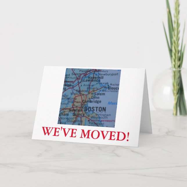 Faire-part d'adresse Boston We have Moved (Devant)