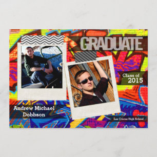 faire-part d'aîné d'aérographe du graffiti 5x7