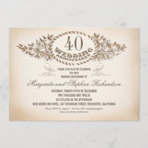 faire-part d'anniversaire de typographie vintage