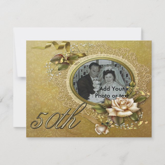 Faire-part d'annonce d'anniversaire de mariage 50  (Devant)