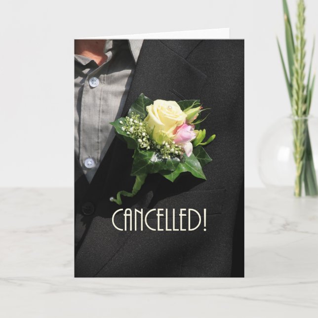 faire-part d'annulation du mariage (Devant)